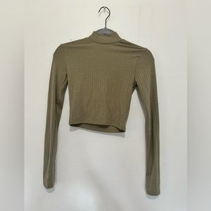 Forever 21 High Neck Long Sleeve- Olive Color